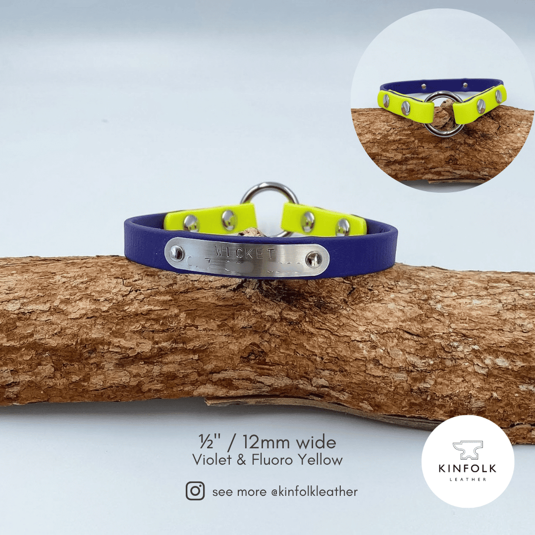 Lightweight ID Tag Collar - Waterproof BioThane® - Custom Dog Collar