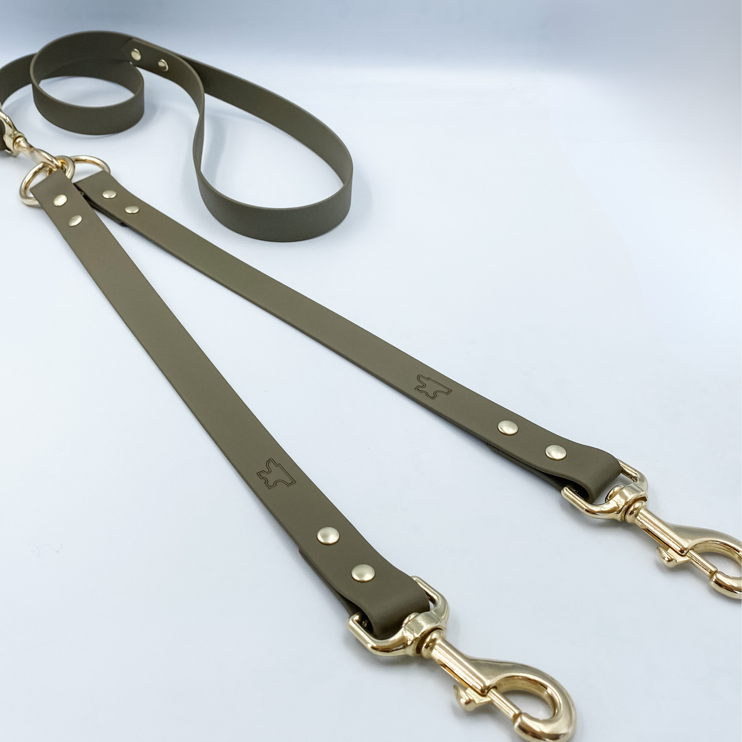 Double / Split Dog Lead - Waterproof BioThane® - Custom Dog Lead