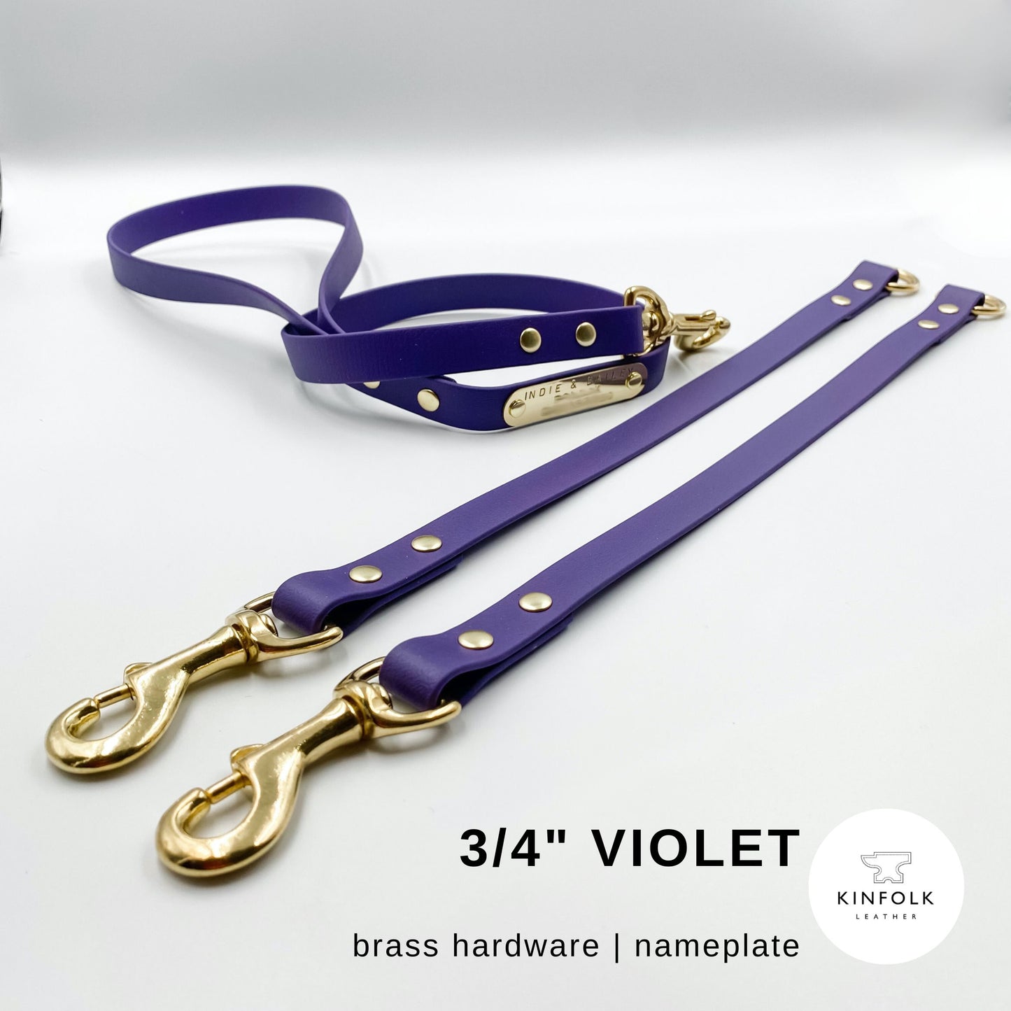 Double / Split Dog Lead - Waterproof BioThane® - Custom Dog Lead