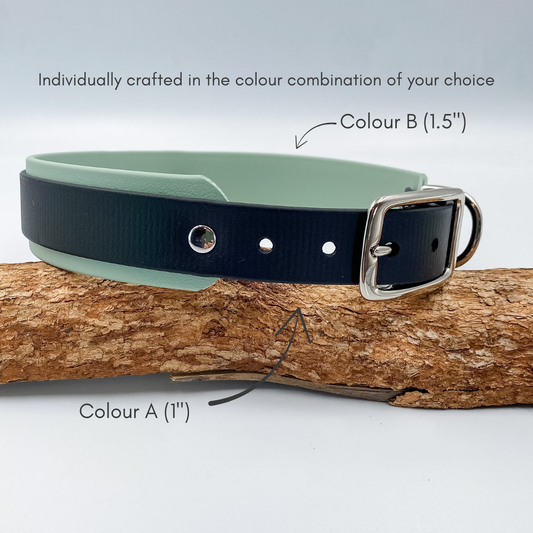 Wide Fit BioThane® Dog Collar - Double Layer - For Large Dogs