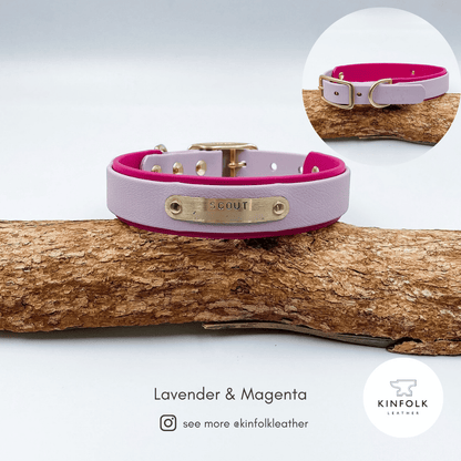 Double Layer BioThane® Dog Collar with Nameplate