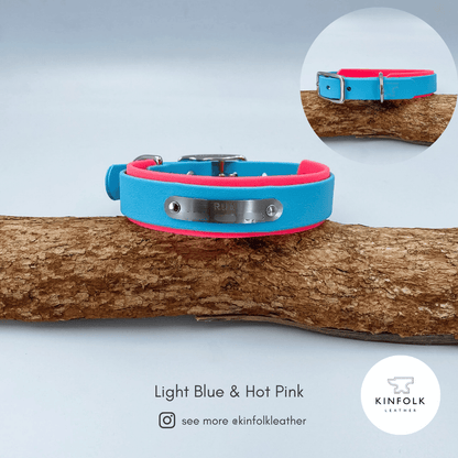 Double Layer BioThane® Dog Collar with Nameplate