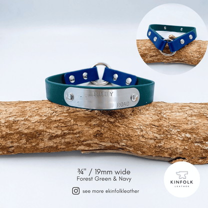 Lightweight ID Tag Collar - Waterproof BioThane® - Custom Dog Collar