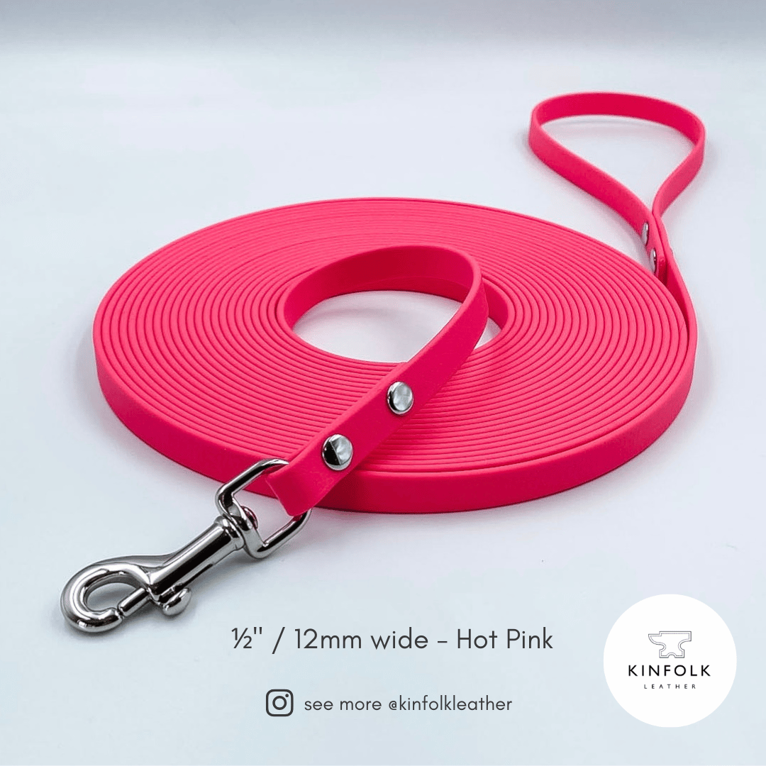 Waterproof BioThane® Long Line Dog Lead with Handle