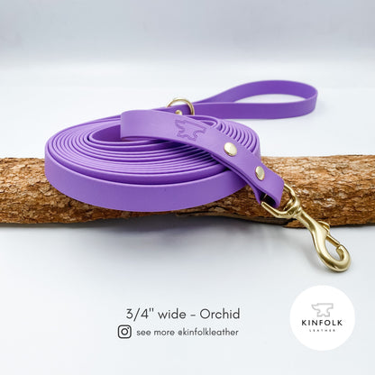 Long Line Training Lead with Handle - Waterproof BioThane® - Dog Lead