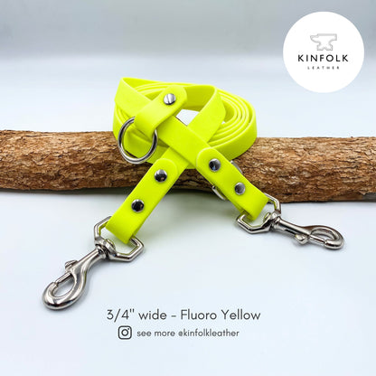 Handsfree Adjustable Lead - Waterproof BioThane® Custom Dog Lead