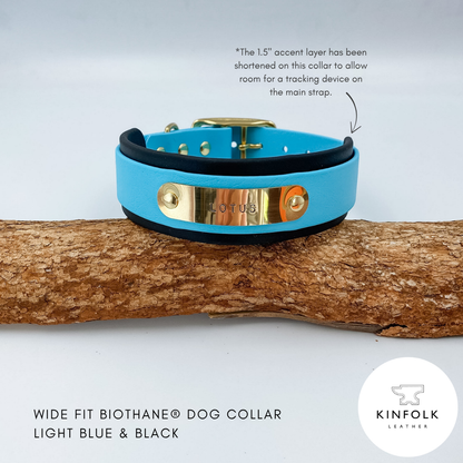 Wide Fit BioThane® Dog Collar - Double Layer - For Large Dogs