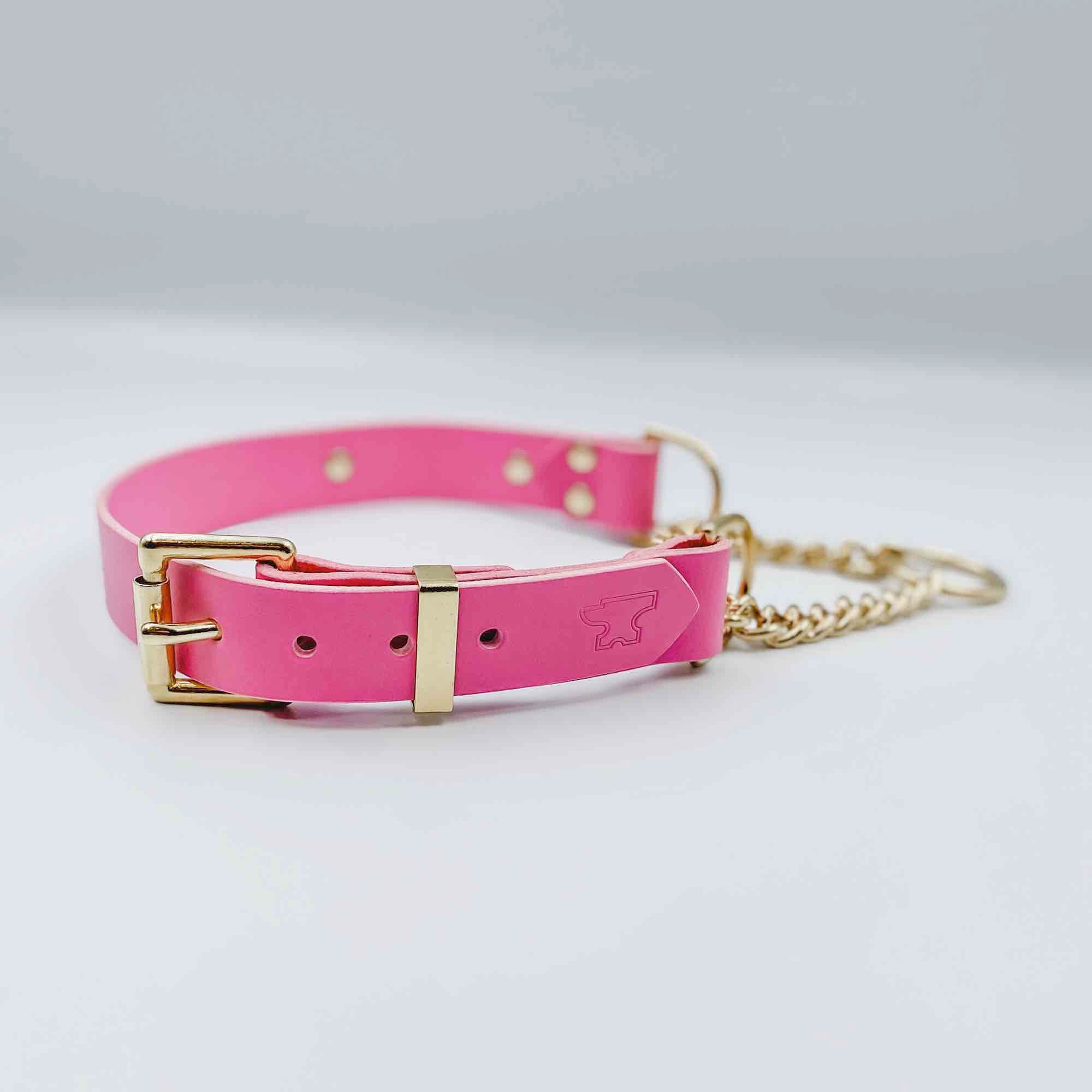 Adjustable leather clearance martingale collar